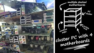 Interesting DIY Cluster PC with 4 motherboards in 1 case