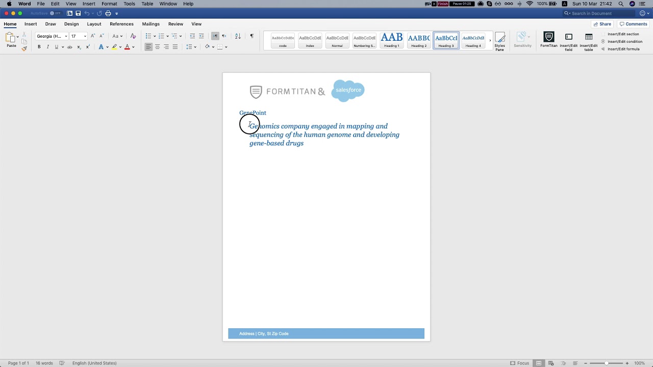Word Add-in: Insert Salesforce fields from same object - YouTube