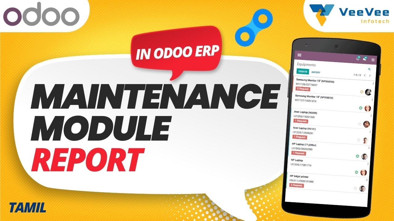 Odoo ERP Maintenance Module Reports Explained | Tamil | VeeVee Infotech ...