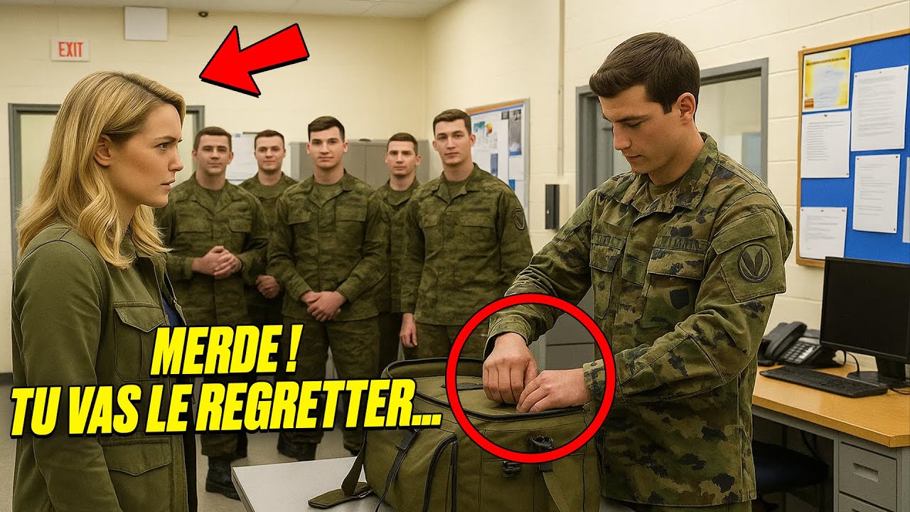 Les cadets fouillent son sac, figent quand le lieutenant la salue comme amirale en chef