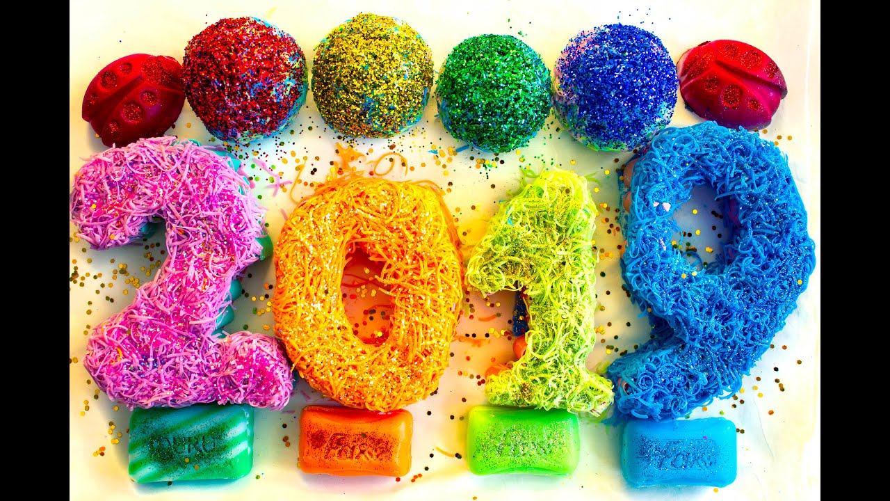 Новогоднее видео. До свидания 2019. Хрустящее мыло ASMR. Крахмальные мыльницы