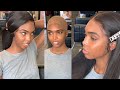 Completely Glueless frontal wig install | Gluless Frontal install | Transparent lace on WOC