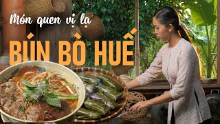 Lần đầu nấu BÚN BÒ HUẾ, ôn lại kỷ niệm bên gia đình - Khói Lam Chiều #164 | Hue Beef Noodle Soup