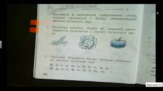 Русский язык 1 класс. ПР "Звонкие и глухие согласные" упр. 2 и 3