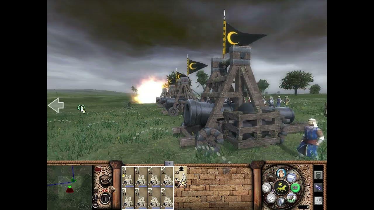 Medieval II Total War Artilllery showcase Monster Bombard YouTube