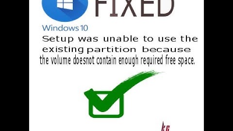 ( Easy FIX) Setup was unable to use the existing partition