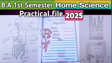 Home Science Assignment || B.A 1st Semester Home Science File #msdsu #exam2025 #homescience