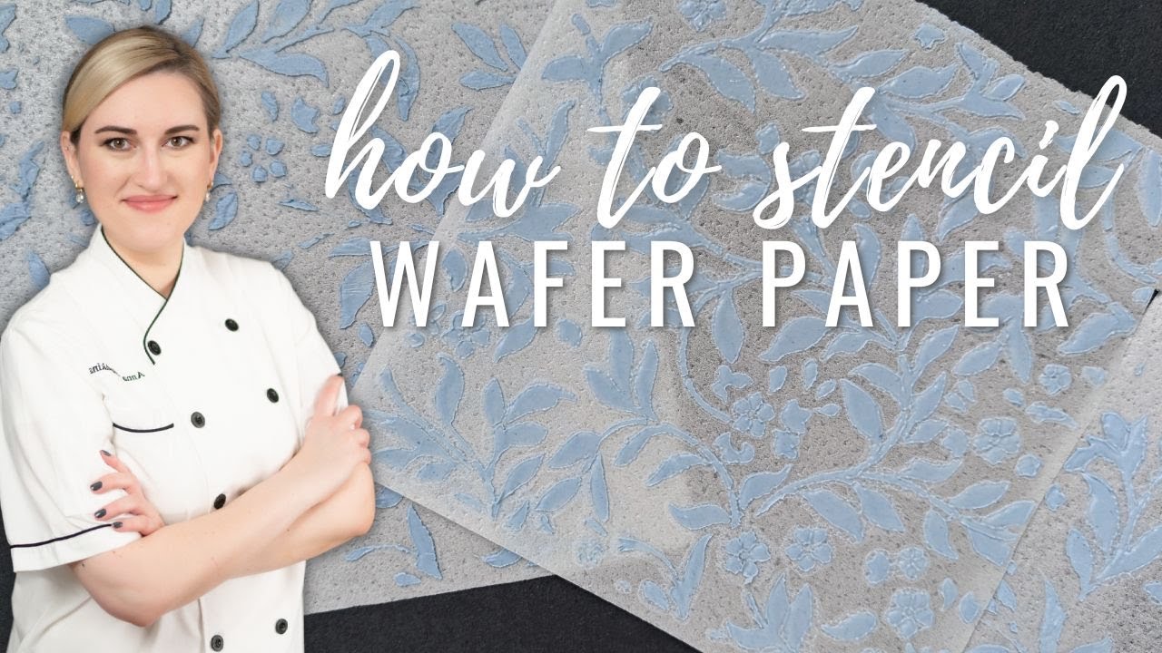 How to stencil wafer paper for cake decorating