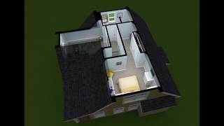 Cape Arundel Cottage Preserve Birch Loft 3D floor plan overview