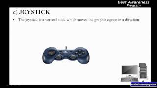 Hardware and Software: Types of  input device- Joystick Part 32 of 3rd term