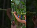 Creative lceapple leave and ballooneSlingshots | Balloone popping video#Bamboo #Diy