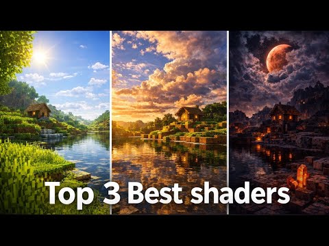 Top 3 BEST Shaders for Minecraft PE 😱 | Realistic Graphics in MCPE 1.21 ...