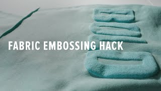 Embossing - How to Emboss Fabric with Screen Printing