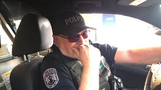 A veteran cop breaks down as he signs off one last time. Officer Da...