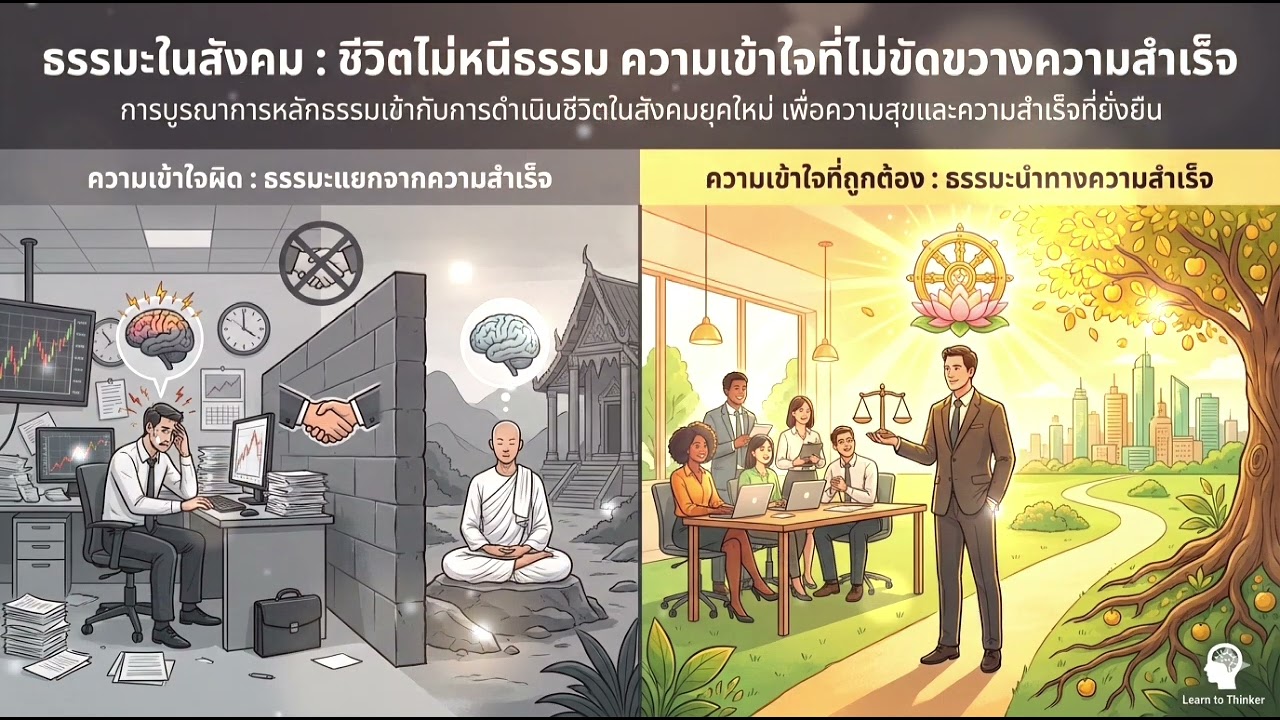 💡ธรรมะในสังคม : ชีวิตไม่หนีธรรม ความเข้าใจที่ไม่ขัดขวางความสำเร็จ  | LTK