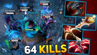 64 Kills Tidehunter One Shot Meta + Rampage 🔥🔥🔥| Dota 2 Gameplay