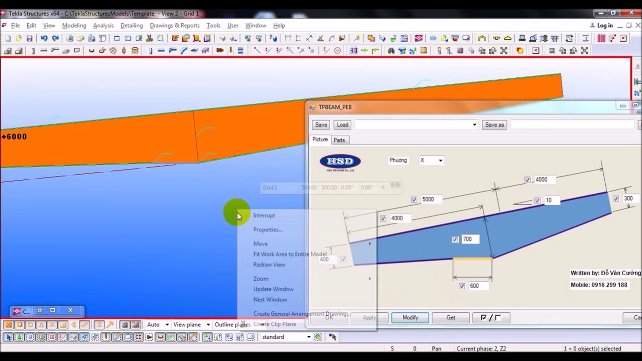 [Tekla Open API] PEB Rafter Tool - YouTube