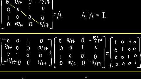 Orthogonal Matrix Video Video No. 1