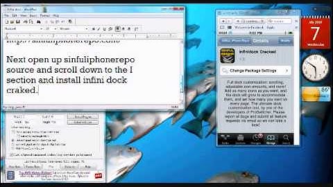 How to get infini dock on ipod touch 3.1.3