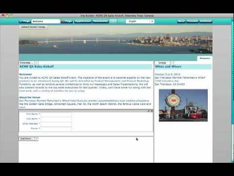 ootoWeb Tutorial - Site Builder (Part 1) - Basic Registration Elements