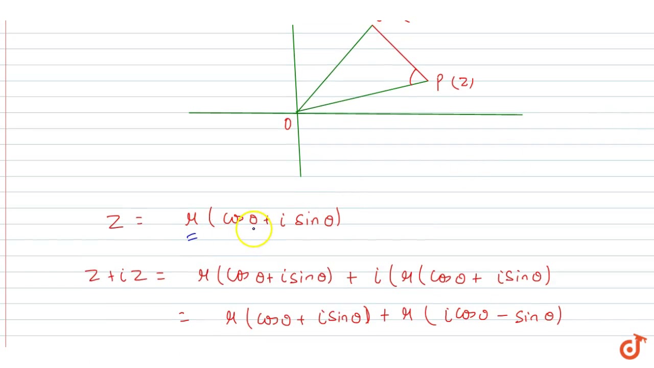 In Argand Diagram O P Q Represent The Origin Z And Z Iz Respectively Then Angle Opq Youtube