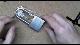 [136] Unity 50mm DD Padlock quick picked open out of package