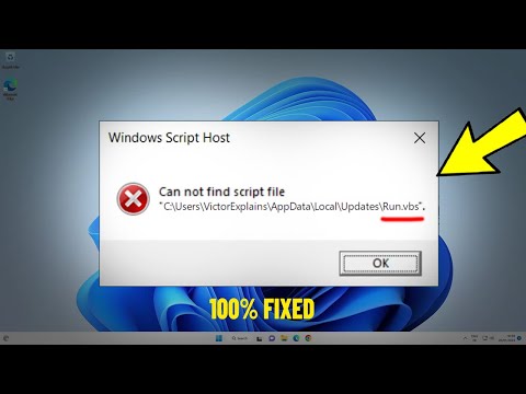 Fix Can not find script file Local Updates Run.vbs in Windows 11/10 | Solve Script Host Error ✅