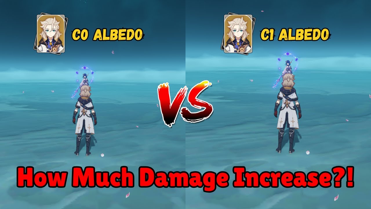 C1 Albedo is WORTH IT?! C0 vs C1 Albedo Damage Comparison | Genshin Impact
