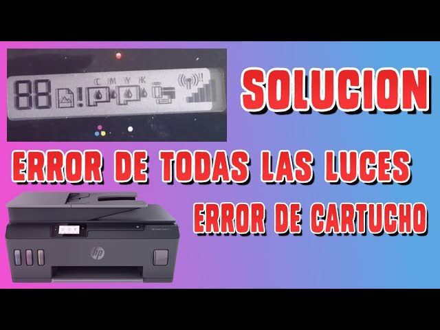 HP Smart TANK 515 Error de Todas las Luces I Error de Cartuchos y cabezal -  YouTube