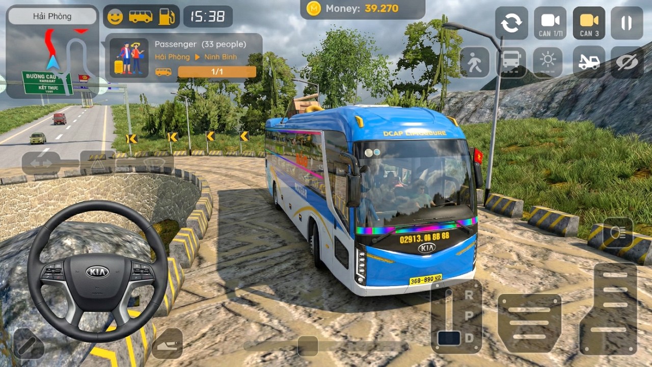 Coach Bus Simulator Vietnam #5 | Kia Granbird Bus Take Passengers to Ninh Binh