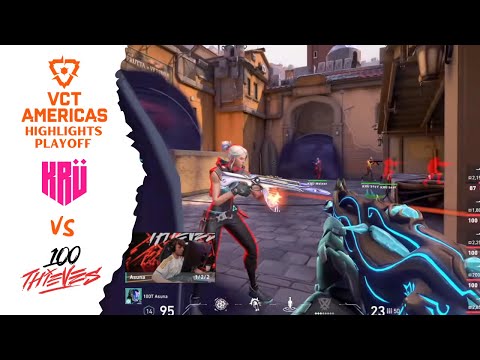 KRU vs 100T Highlights Playoffs VCT Americas Stage 2