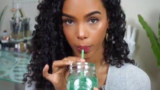 3 Step Curly Routine + Spirulina Smoothie