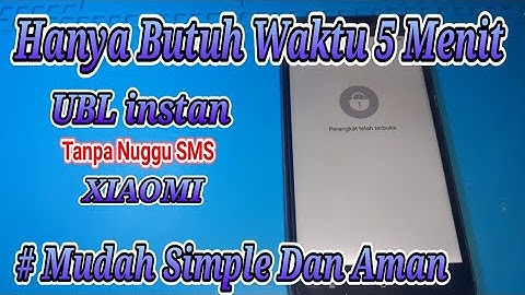 UBL Instan Redmi 4a ( Rolex )  Unlock Bootloader  Tercepat Dan Aman