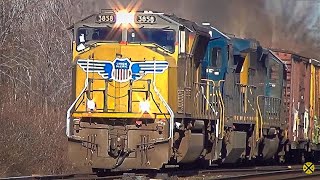 CSX C40-8 on UP Train Meets  CSX AC44-CW  Stack Train