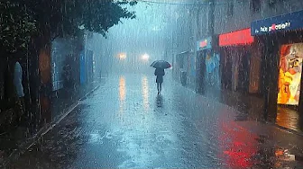 Just Heavy Rain Walk. No Word Needed.  Relaxing Sound for Sleep Meditation. White Noise.