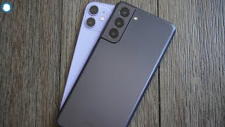 Purple Iphone 12 Mini vs Galaxy S21 - Gaming Test Comparison
