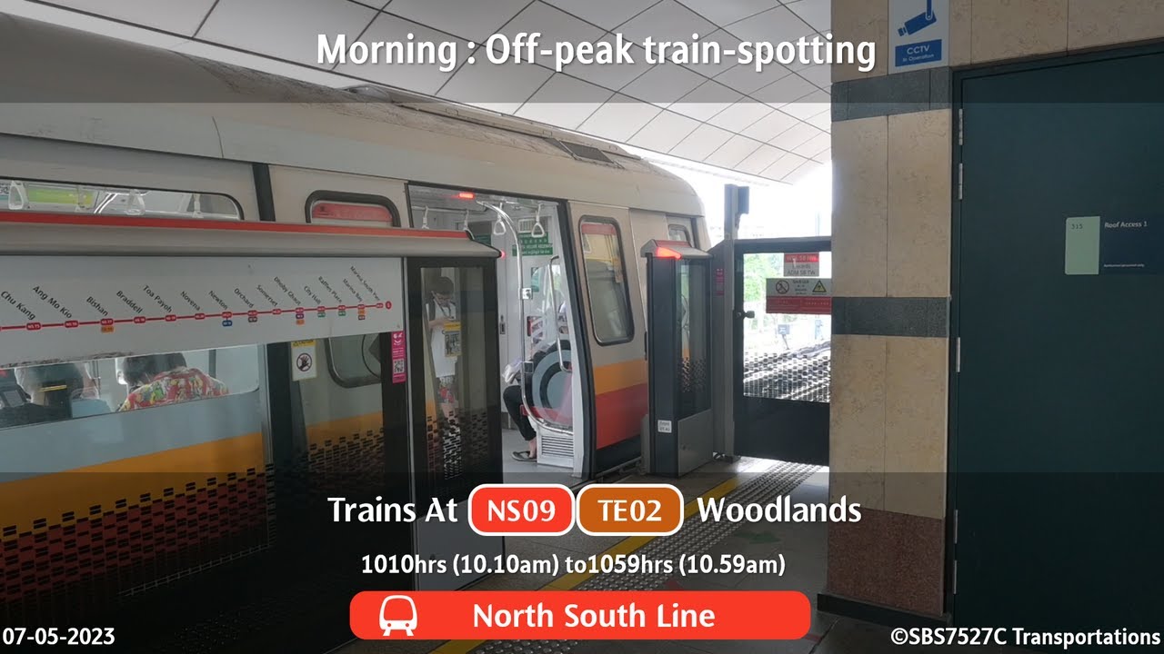 smrt-tr-off-peak-trains-at-woodlands-7-may-2023-youtube