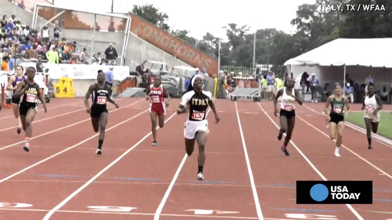 High school without a track produces track star