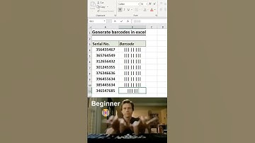 Generate barcodes in excel 💯 #exceltutorial #exceltips #exceltricks #spreadsheets