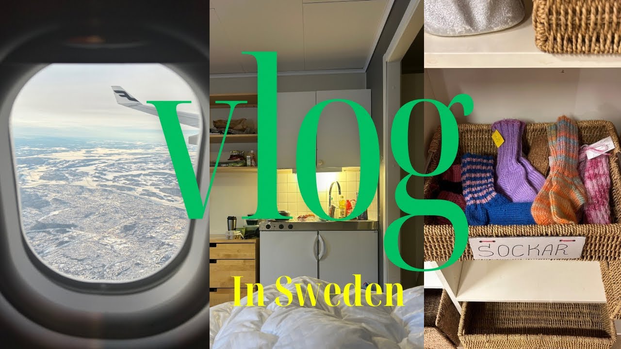 [vlog] 🇸🇪스웨덴 교환학생 | 출국부터 도착까지, 기숙사 룸투어, 개강전 일주일🧣🧤🧦