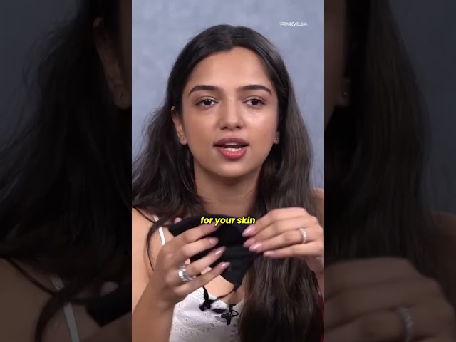 Ahsaas Channa Reveals 🙈💋 what all GIRLY STUFF she carries in her Bag 💅🏻 #shorts #ahsaaschanna