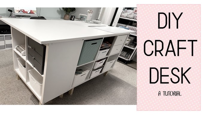 DIY SEWING TABLE with storage, IKEA HACK