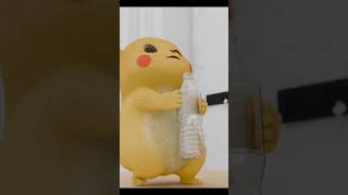 Pokemon Pikachu drinks water after training #pikachu #shorts
