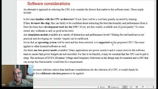 CPU  Selection in embedded systems with SW and HW requirements
