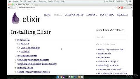 The Complete Elixir and Phoenix Bootcamp : Installing Elixir