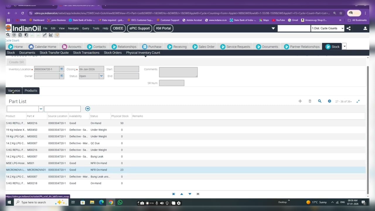 Physical Stock kaise fill karein. How to fill physical Inventory count easy step in sdms...
