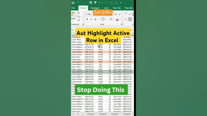 Auto Highlight Active Row in Excel! 💡 (Easy Trick)