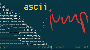 asciijump, funny ski jumping game