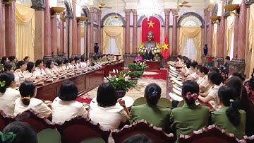 Chủ tịch nước Trần Đại Quang gặp mặt phụ nữ Công an tiêu biểu năm 2016