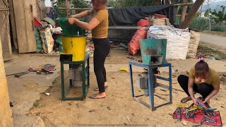 Girl repairing multipurpose crusher